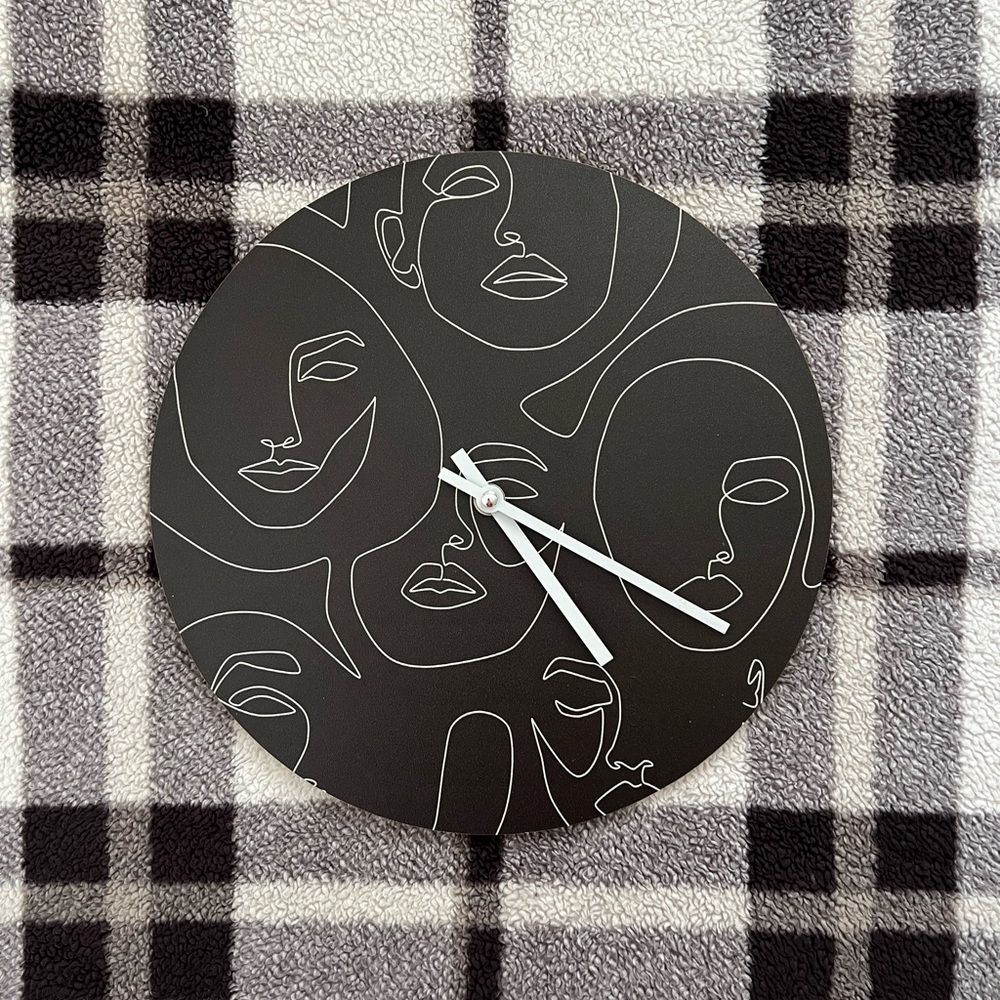 Explicit design for deny faces in the dark 12” wall clock